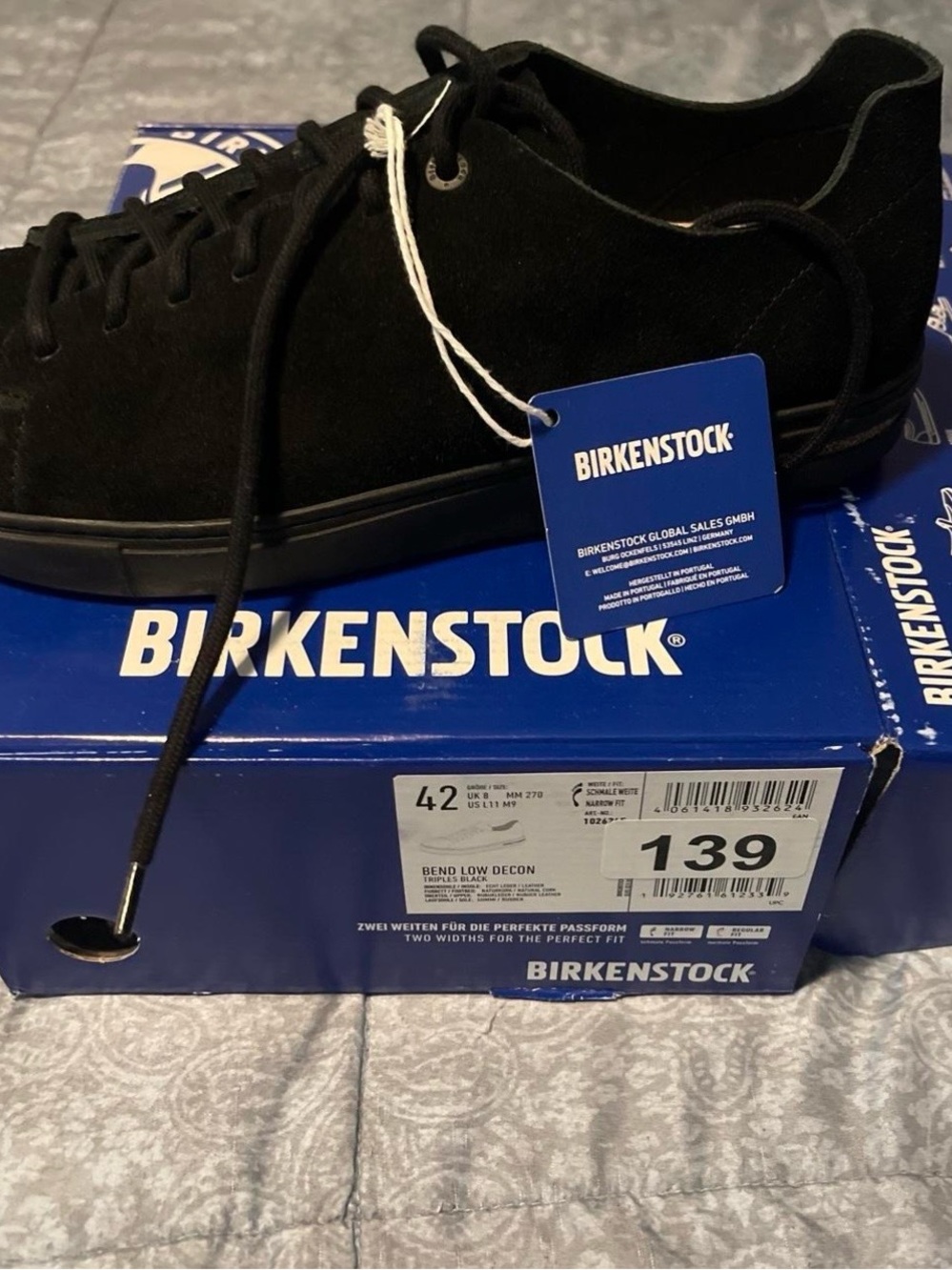 Birkenstock Black Suede Low-Top Sneakers